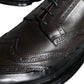 Black Leather Oxford Wingtip Formal Men Shoes