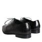 Black Calfskin Leather Derby Men Dress Shoes