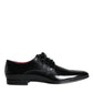 Black Calfskin Leather Derby Dress Men Shoes