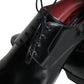 Black Calfskin Leather Derby Dress Men Shoes