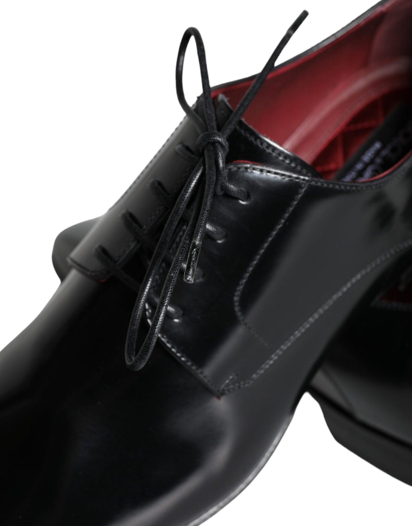 Black Calfskin Leather Derby Dress Men Shoes