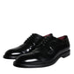 Black Calfskin Leather Derby Men Dress Shoes