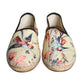 Beige Floral Canvas Espadrilles Slip On Shoes