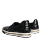 Black Leather Loafers Slippers Casual Shoes