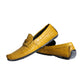 Yellow Leather Slip Mocassin Loafers Shoes