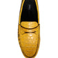 Yellow Leather Slip Mocassin Loafers Shoes