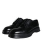 Black Calf Leather Derby Formal Dress Shoes