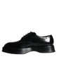 Black Calf Leather Derby Formal Dress Shoes