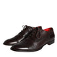 Brown Calfskin Leather Lace Up Oxford Shoes