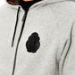 Elegant Gray Hooded Cotton Sweatsuit