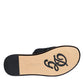 Black Monochrome Braided Raffia Slides Shoes