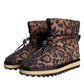 Brown Leopard Ankle Boots Padded Shoes