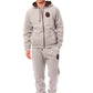 Elegant Gray Cotton Sweatsuit Ensemble