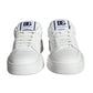 White Miami Leather Low Top Sneakers Shoes