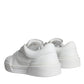 White Miami Leather Low Top Sneakers Shoes