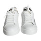 White Gold Portofino Low Top Leather Sneakers Shoes