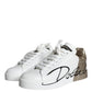 White Gold Portofino Low Top Leather Sneakers Shoes