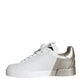 White Gold Portofino Low Top Leather Sneakers Shoes