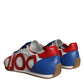 Multicolor Leather Logo Casual Sneakers Shoes