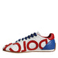 Multicolor Leather Logo Casual Sneakers Shoes