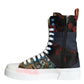 Multicolor Patchwork Logo High Top Sneakers Shoes