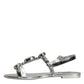 Silver Crystal Sandals Flats Flip Flops Shoes