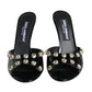 Black Crystal Heels Keira Sandals Shoes