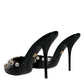 Black Crystal Heels Keira Sandals Shoes