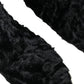 Black Xiangao Lamb Fur Leather Boots Shoes