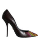 Multicolor Exotic Leather Heels Pumps Shoes