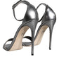 Silver KEIRA Heels Ankle Strap Sandals Shoes