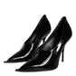 Black Patent Leather High Heels Pumps Shoes