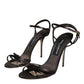 Brown Ankle Strap Stiletto High Heels Sandals Shoes