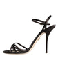 Brown Ankle Strap Stiletto High Heels Sandals Shoes