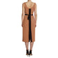 Brown Polyester Dress