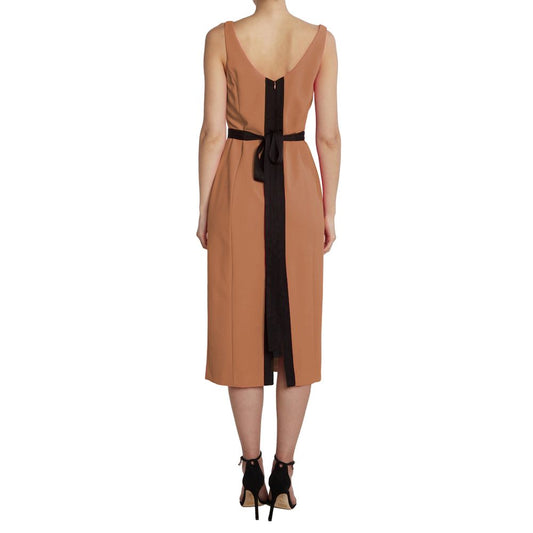 Brown Polyester Dress