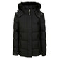 Black Polyester Jacket & Coat