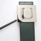 Green Calf Leather Square Metal Buckle Belt