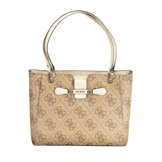 Beige Polyethylene Handbag