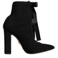 Black Jersey Stretch Ankle Booties Shoes