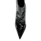 Black Patent Leather Pointed Ankle Boot Shoes