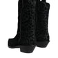 Black Gray Leopard Cowboy Boots Shoes