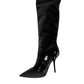 Black Patent Leather Knee High Boots Shoes