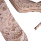 Beige Stretch Taormina Lace Boots Shoes