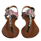 Multicolor Crystal Sandals Flip Flops Shoes