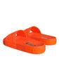 Orange Rubber Slides Sandals Beachwear Shoes