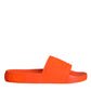 Orange Rubber Slides Sandals Beachwear Shoes