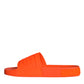 Orange Rubber Slides Sandals Beachwear Shoes