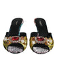 Multicolor Crystal Slip On Sandals Shoes