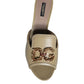 Beige DG Amore Slip On Heels Sandals Shoes